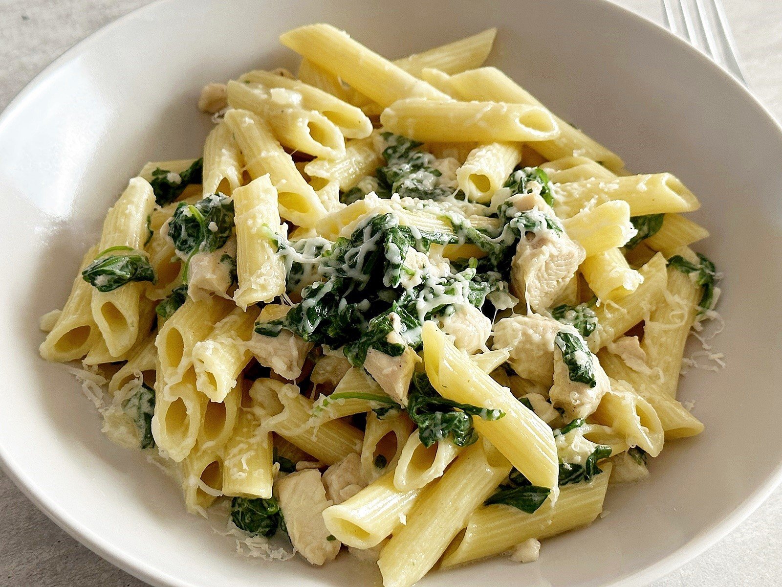 Penne Spinaci z kurczakiem